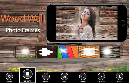 Play Wood Wall Photo Frames - natural wood wall effects  and enjoy Wood Wall Photo Frames - natural wood wall effects with UptoPlay