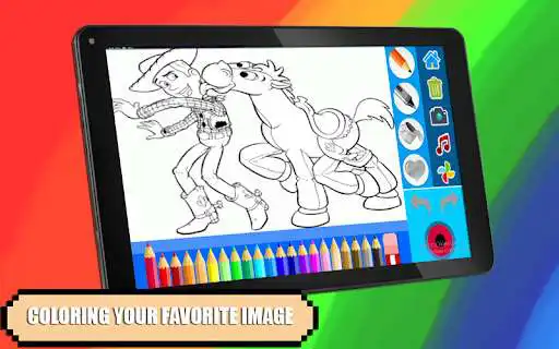 Play Woody Toy Coloring Game as an online game Woody Toy Coloring Game with UptoPlay