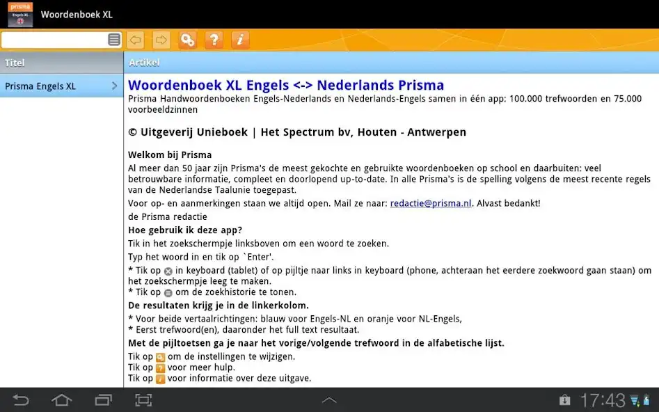 Play Woordenboek XL Engels Prisma  and enjoy Woordenboek XL Engels Prisma with UptoPlay