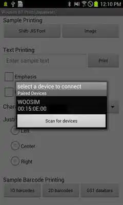 Play Woosim BT printer for japanese