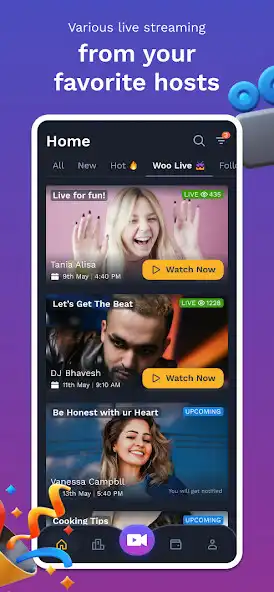 Play Woo Tv: Go Live, Earn, Connect as an online game Woo Tv: Go Live, Earn, Connect with UptoPlay