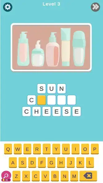 Play Word Chain Reaction - with Pic as an online game Word Chain Reaction - with Pic with UptoPlay