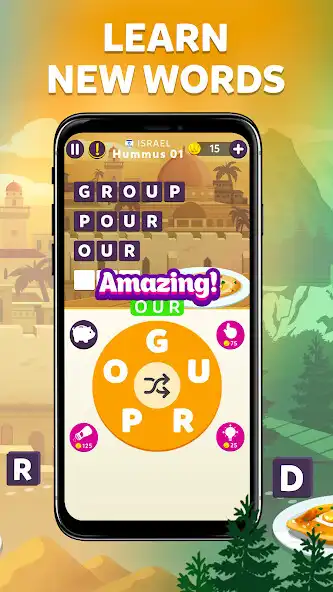 Play Wordelicious - Fun Word Puzzle as an online game Wordelicious - Fun Word Puzzle with UptoPlay