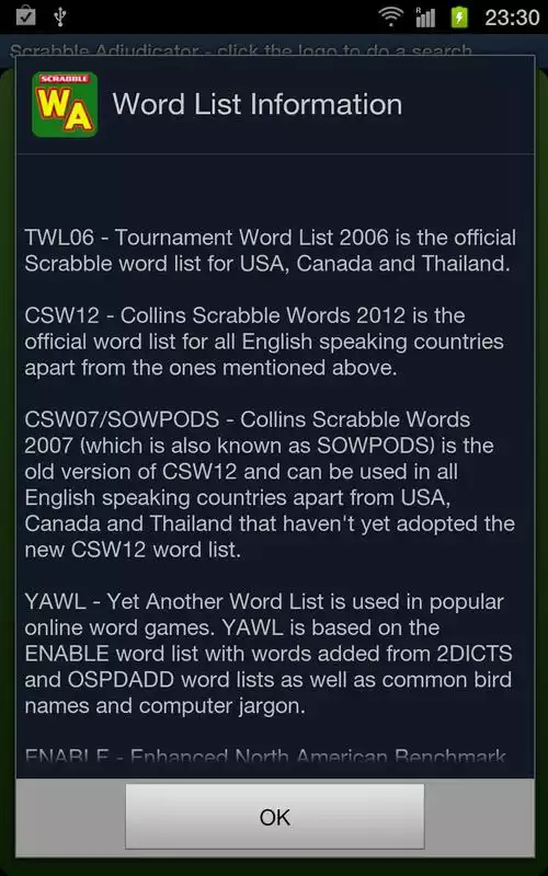 Play Wordie Scrabble Adjudicator