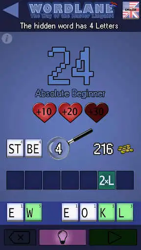 Play WordLane as an online game WordLane with UptoPlay
