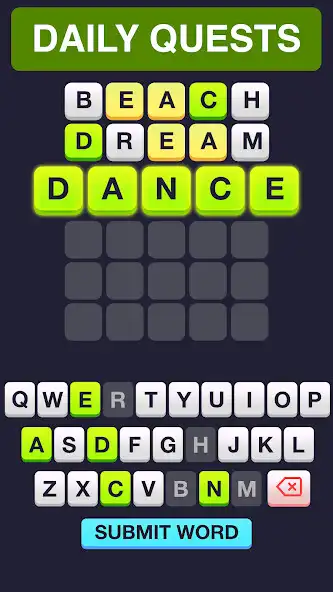 Play Wordle Quest! Daily word games as an online game Wordle Quest! Daily word games with UptoPlay