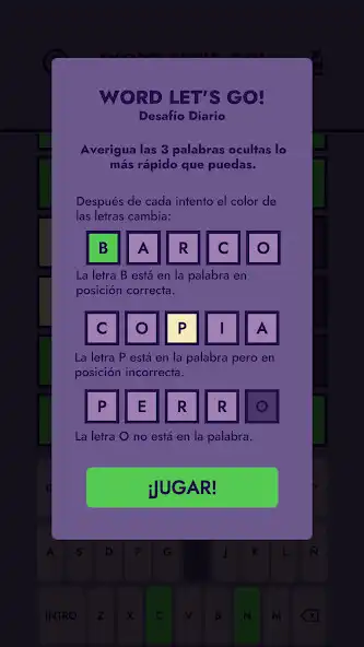 Play Word Lets Go - Desafío diario as an online game Word Lets Go - Desafío diario with UptoPlay