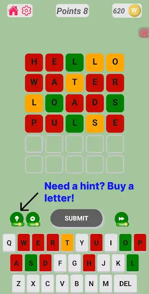 Play Wordlle: Multiplayer as an online game Wordlle: Multiplayer with UptoPlay