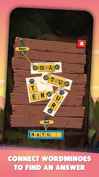 Play Wordminoes - Word Connect Game as an online game Wordminoes - Word Connect Game with UptoPlay
