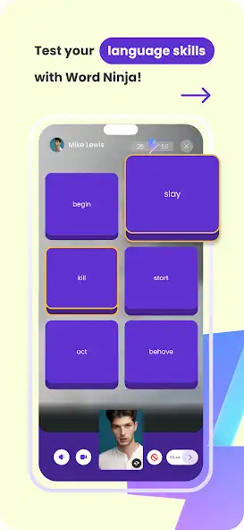 Play Word Ninja - Video Chat as an online game Word Ninja - Video Chat with UptoPlay