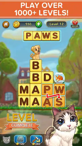 Play WORD PETS: Cute Pet Word Games as an online game WORD PETS: Cute Pet Word Games with UptoPlay