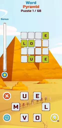 Play Word Pyramid - Word 4 Word as an online game Word Pyramid - Word 4 Word with UptoPlay