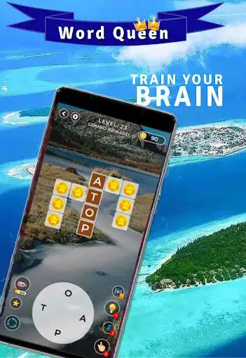 Play Word Queen-Challenging Offline Crosswords Game as an online game Word Queen-Challenging Offline Crosswords Game with UptoPlay