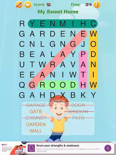 Play Word Search for Kids as an online game Word Search for Kids with UptoPlay