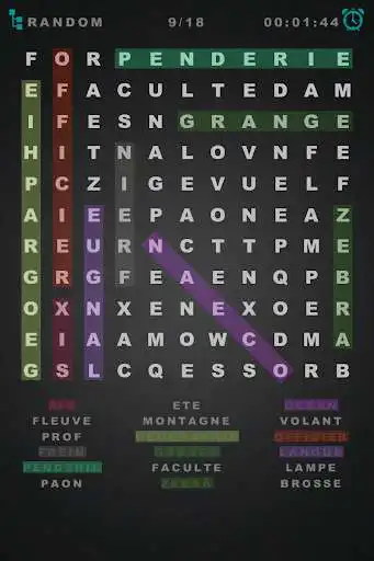 Play Word Search: French as an online game Word Search: French with UptoPlay