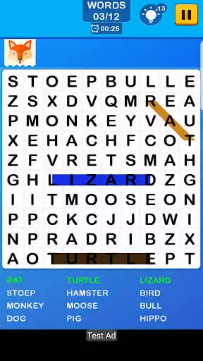 Play Word Searching Mania as an online game Word Searching Mania with UptoPlay