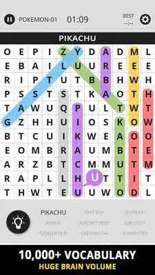 Play Word Search Topic For Pokemon
