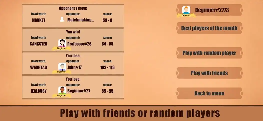 Play Word Search with Friends as an online game Word Search with Friends with UptoPlay