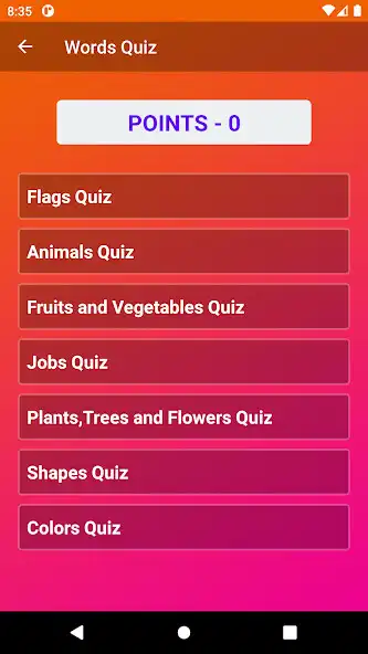 Play Words Quiz as an online game Words Quiz with UptoPlay