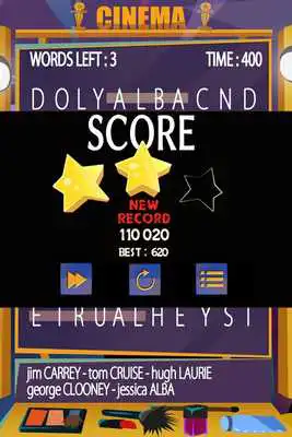 Play Words Search : Hollywood Stars