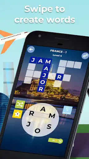 Play Word Travel: Crossword Puzzles & Word Games as an online game Word Travel: Crossword Puzzles & Word Games with UptoPlay