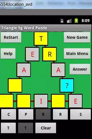 Play Word Triangle 5g puzzle