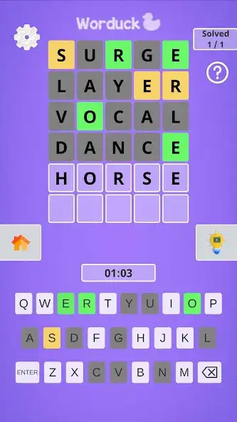 Play Worduck : Word Puzzle as an online game Worduck : Word Puzzle with UptoPlay