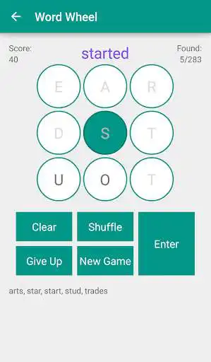Play WordWheel as an online game WordWheel with UptoPlay
