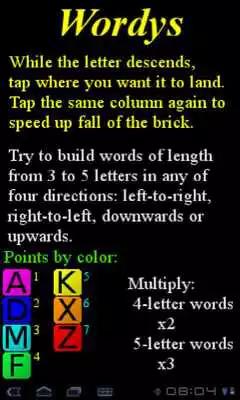 Play Wordys - Falling Letters Play Wordys - Falling Letters