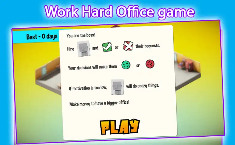 Play Work Hard Office Game as an online game Work Hard Office Game with UptoPlay