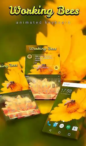 Play Working Bees Animated Keyboard  and enjoy Working Bees Animated Keyboard with UptoPlay