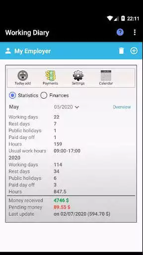 Play Working Diary as an online game Working Diary with UptoPlay