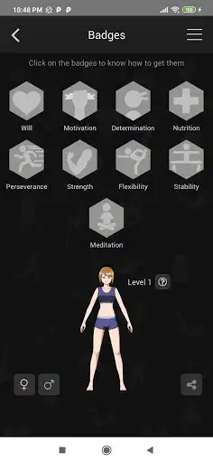 Play Workout log & Gym - Badges reward as an online game Workout log & Gym - Badges reward with UptoPlay