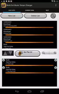 Play Workout Music Tempo Changer