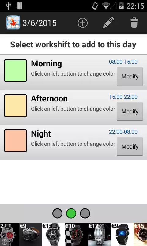 Play Workshifts Calendar Free 2015