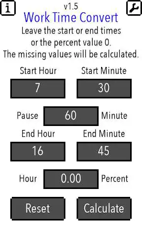 Play APK Work Time Convert  and enjoy Work Time Convert with UptoPlay com.gergelynagy.WorkTimeConvert