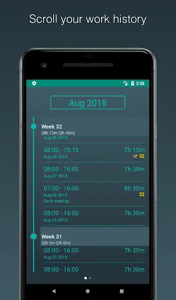 Play WorkTime - Keep track of your work and flextime