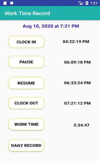 Play Work Time Record as an online game Work Time Record with UptoPlay