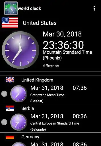 Play World clock-time difference-  and enjoy World clock-time difference- with UptoPlay