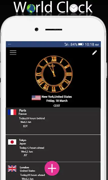 Play World clock widget and weather: Time of Countries  and enjoy World clock widget and weather: Time of Countries with UptoPlay