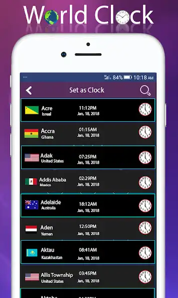 Play World clock widget and weather: Time of Countries as an online game World clock widget and weather: Time of Countries with UptoPlay