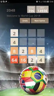 Play World Cup 2048 as an online game World Cup 2048 with UptoPlay