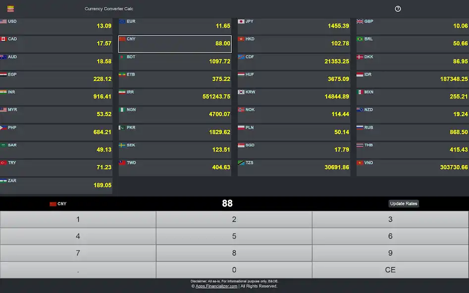 Play World Currency Exchange Calculator as an online game World Currency Exchange Calculator with UptoPlay