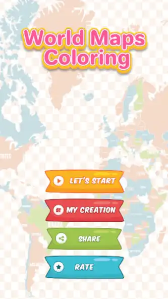 Play World Map Coloring as an online game World Map Coloring with UptoPlay