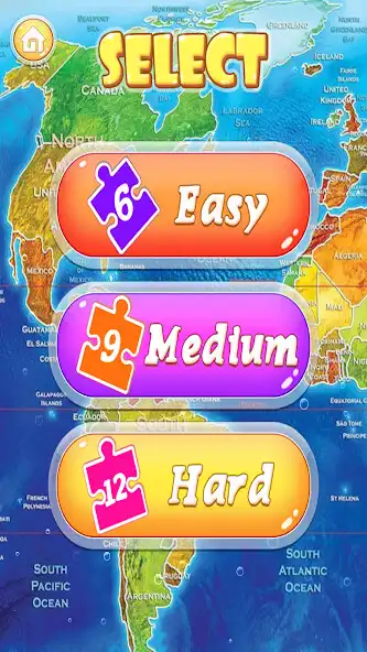 Play World Map Jigsaw Puzzles as an online game World Map Jigsaw Puzzles with UptoPlay