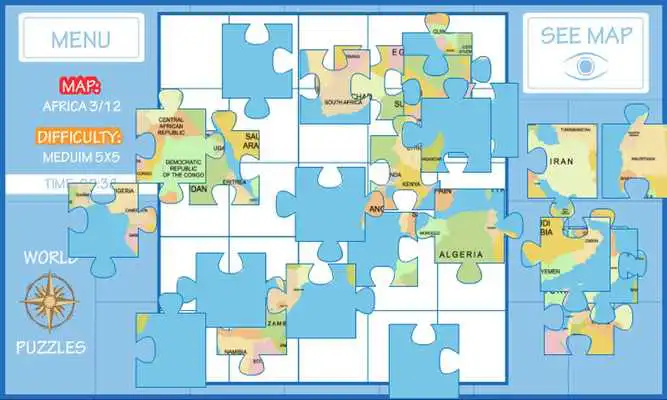 Play World Map Puzzle