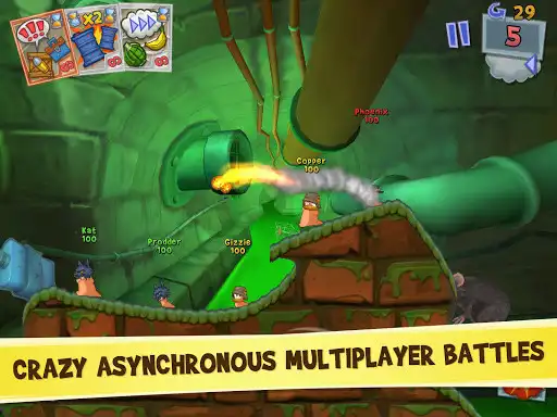 Play Worms 3 as an online game Worms 3 with UptoPlay