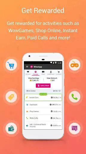 Play WowApp - Earn. Share. Do Good as an online game WowApp - Earn. Share. Do Good with UptoPlay