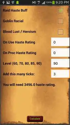 Play WoW Haste Breakpoint Calc