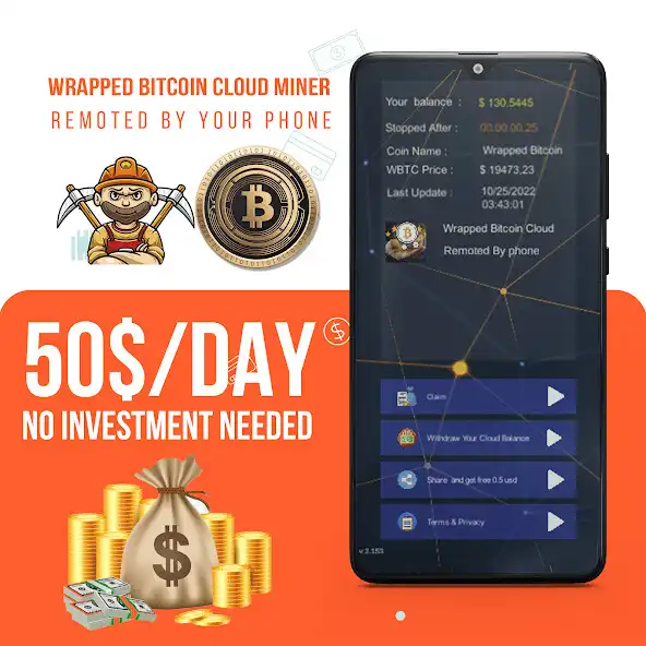 Play Wrapped Bitcoin Cloud miner  and enjoy Wrapped Bitcoin Cloud miner with UptoPlay